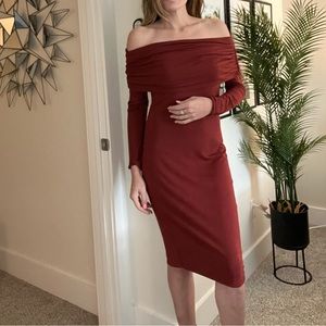 JUSTFAB - Rusty MIDI Long Sleeve Dress